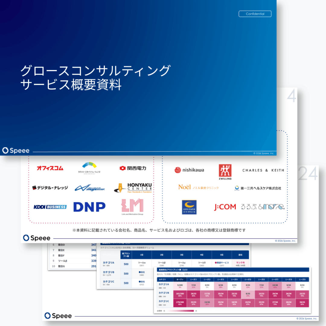 株式会社Speee BtoBグロースコンサルティングサービス概要