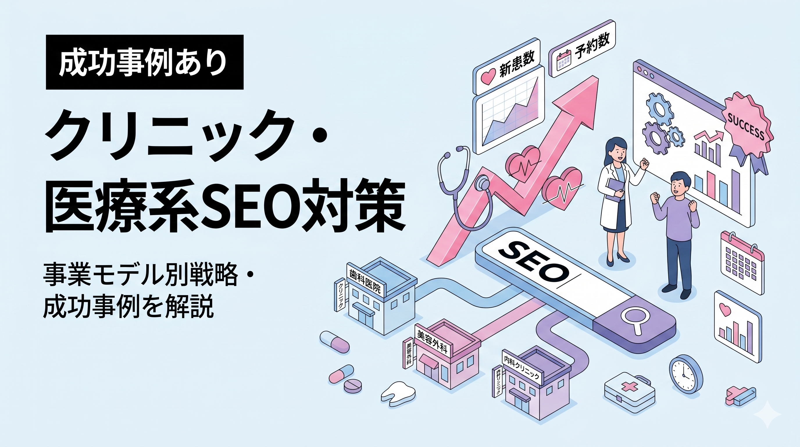 クリニック・医療系SEO対策~事業モデル別戦略・成功事例を解説