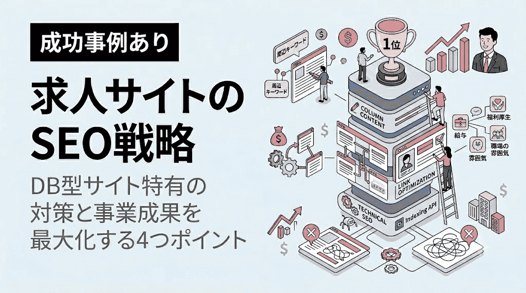 求人サイトのSEO戦略｜DB型サイト特有の対策と事業成果を最大化する4つのポイント